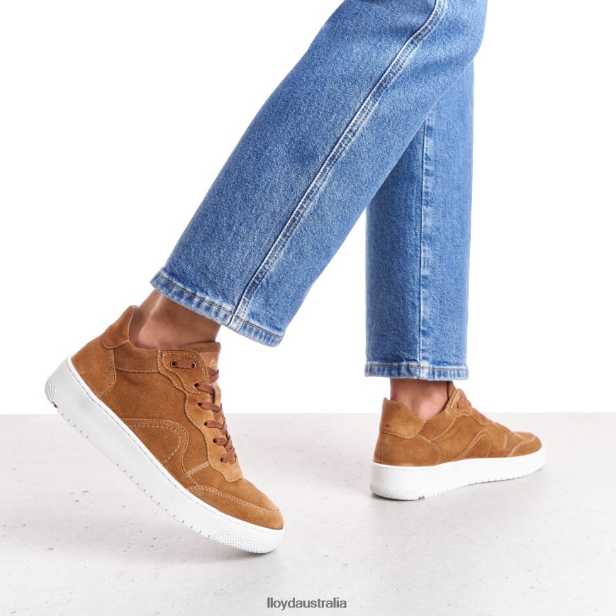 LLOYD Women LEATHER LOW TOP SNEAKERS brown Shoes H6PTLF782