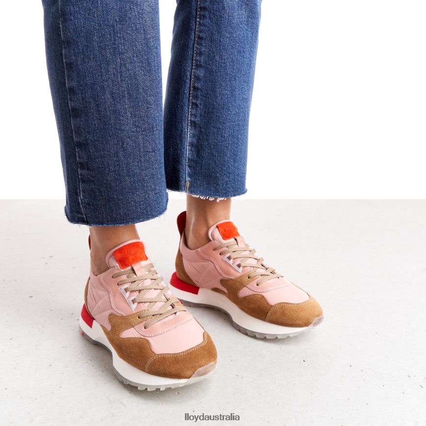 LLOYD Women LEATHER LOW TOP SNEAKERS combined Shoes H6PTLF805