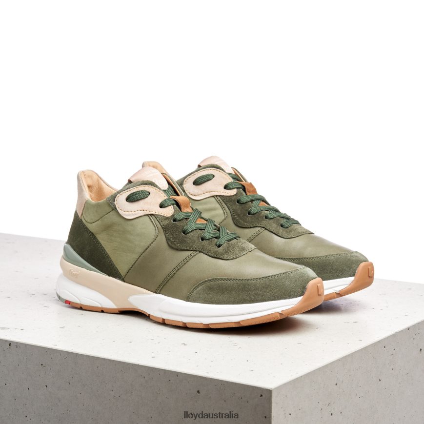 LLOYD Women LEATHER LOW TOP SNEAKERS green Shoes H6PTLF767
