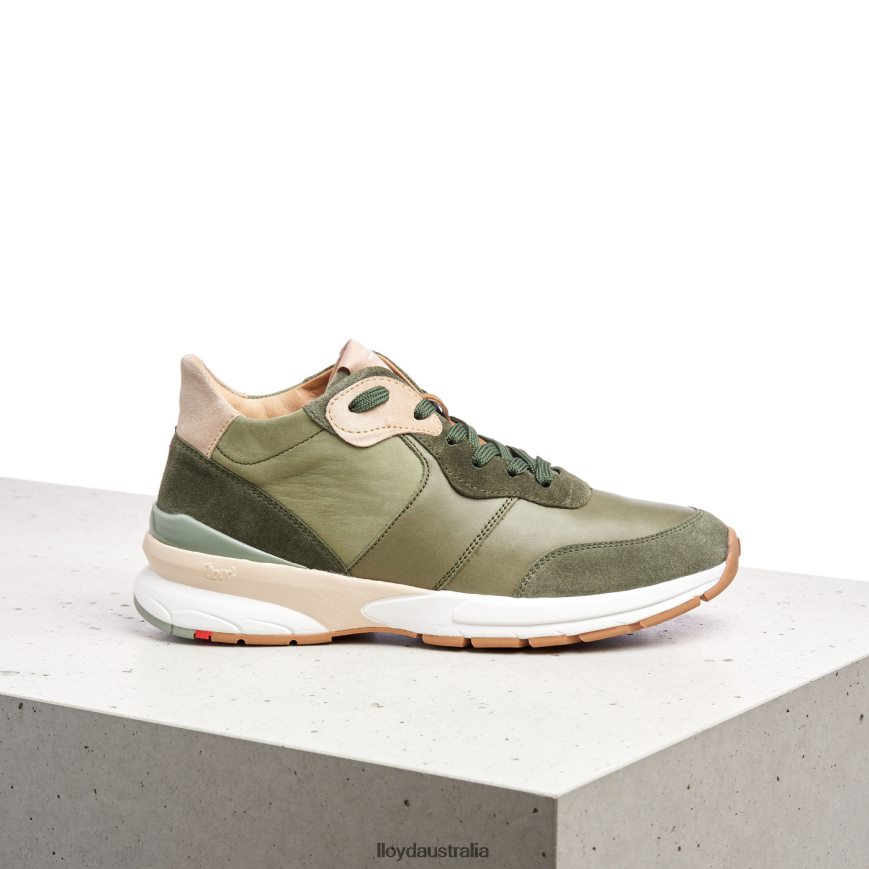 LLOYD Women LEATHER LOW TOP SNEAKERS green Shoes H6PTLF767