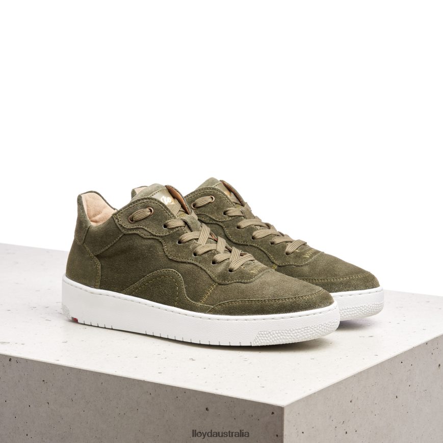 LLOYD Women LEATHER LOW TOP SNEAKERS green Shoes H6PTLF768