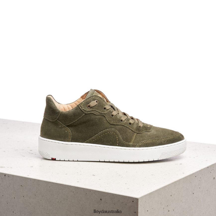 LLOYD Women LEATHER LOW TOP SNEAKERS green Shoes H6PTLF768