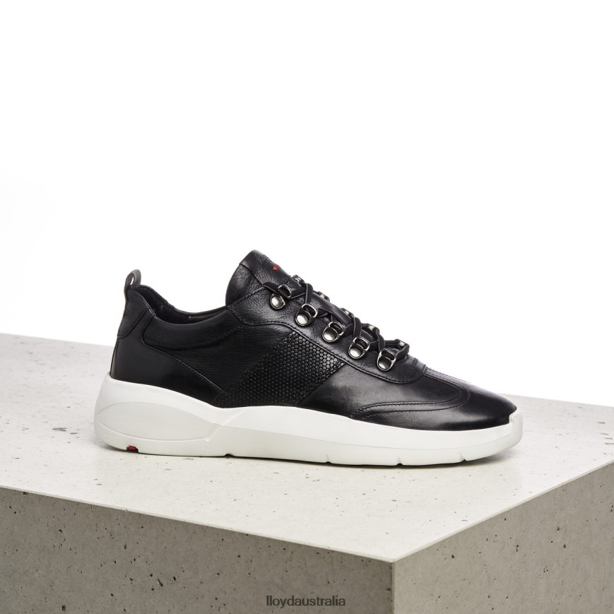 LLOYD Women LEATHER SNEAKERS black Shoes H6PTLF834