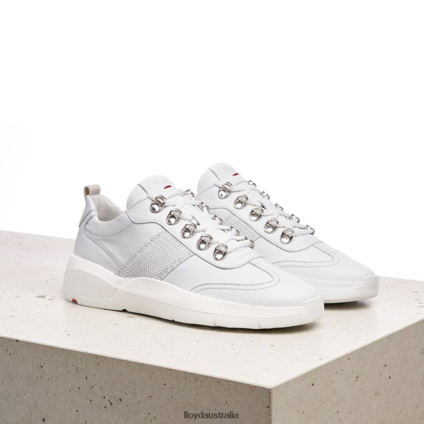 LLOYD Women LEATHER SNEAKERS white Shoes H6PTLF790