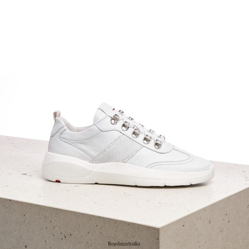 LLOYD Women LEATHER SNEAKERS white Shoes H6PTLF790
