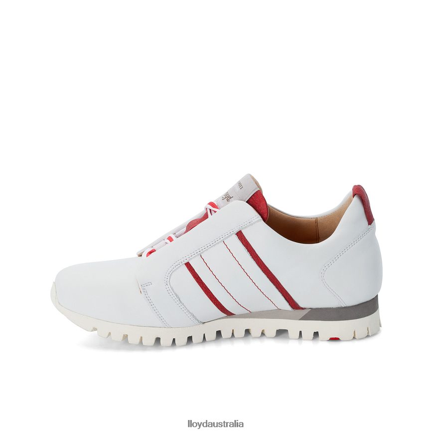 LLOYD Women LEATHER SNEAKERS white Shoes H6PTLF847