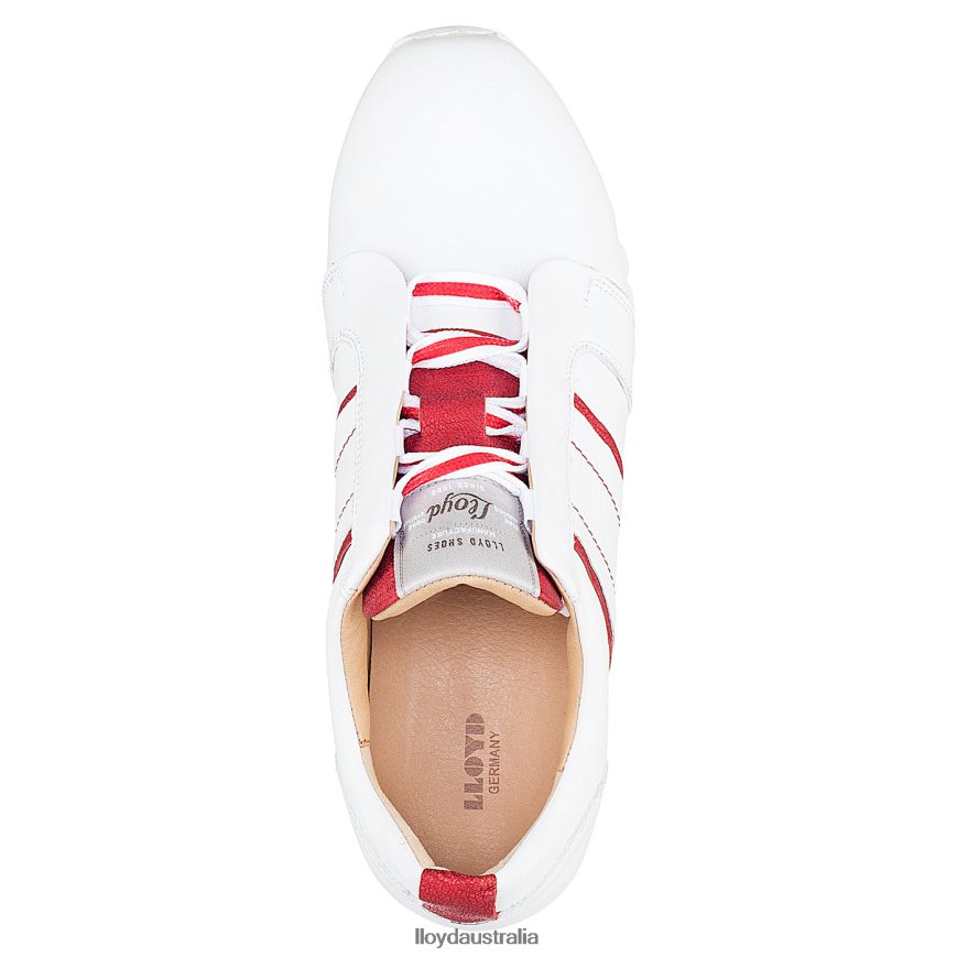 LLOYD Women LEATHER SNEAKERS white Shoes H6PTLF847