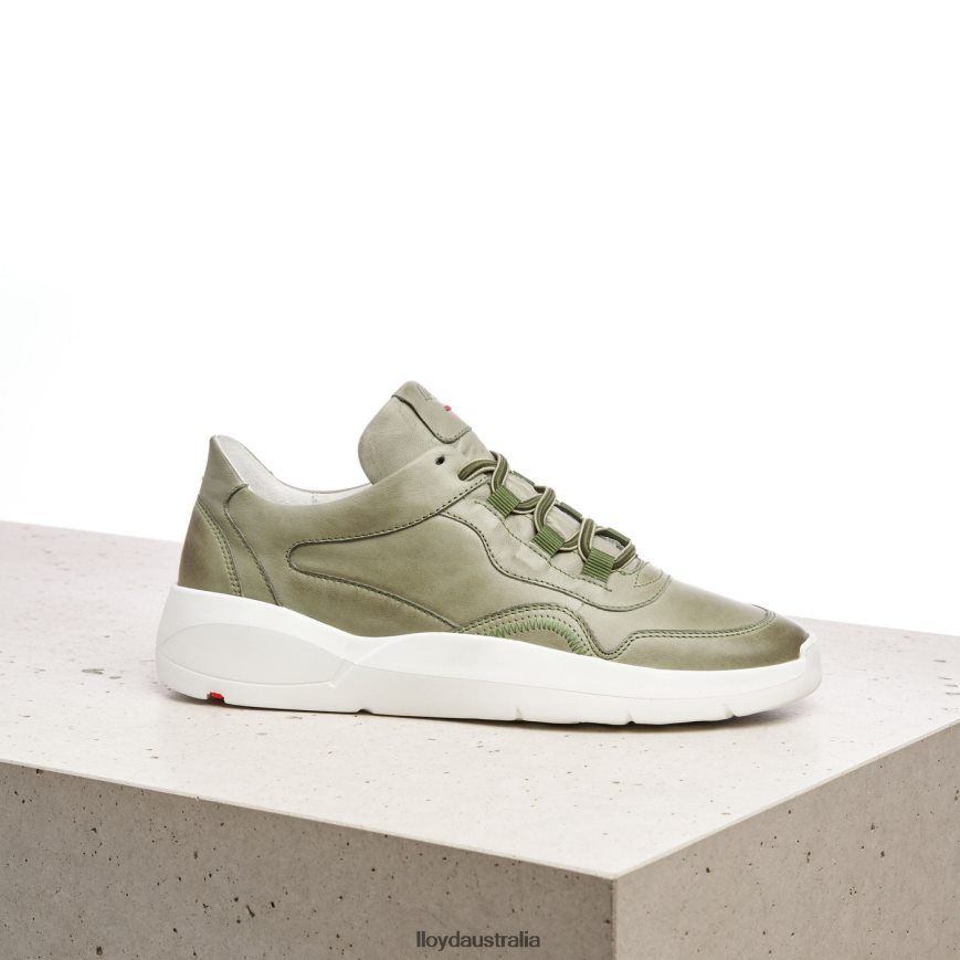 LLOYD Women LOW TOP LEATHER SNEAKERS green Shoes H6PTLF830