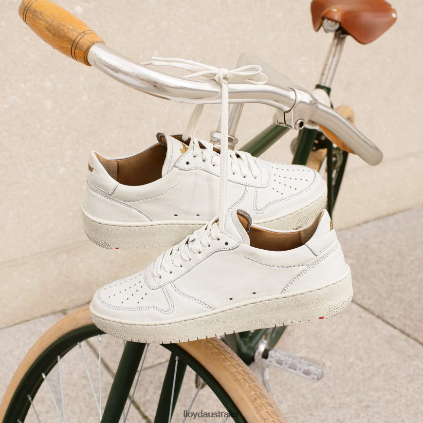 LLOYD Women LOW TOP LEATHER SNEAKERS white Shoes H6PTLF765