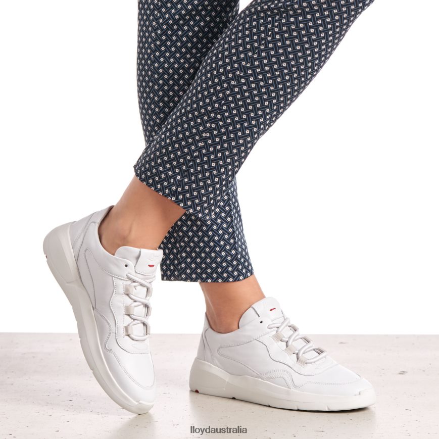 LLOYD Women LOW TOP LEATHER SNEAKERS white Shoes H6PTLF829
