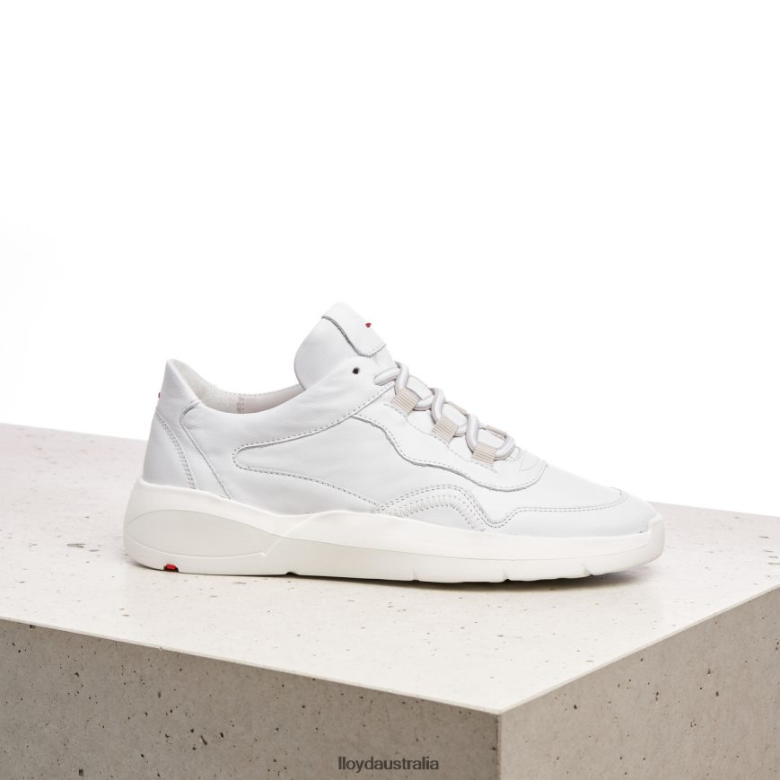 LLOYD Women LOW TOP LEATHER SNEAKERS white Shoes H6PTLF829