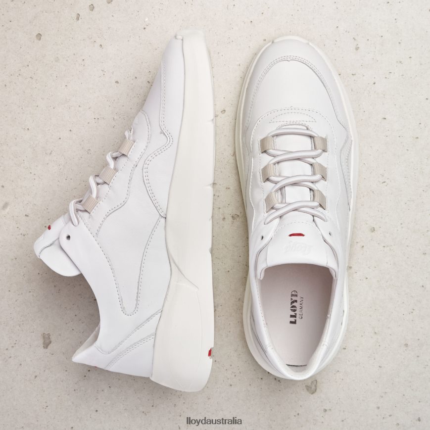 LLOYD Women LOW TOP LEATHER SNEAKERS white Shoes H6PTLF829
