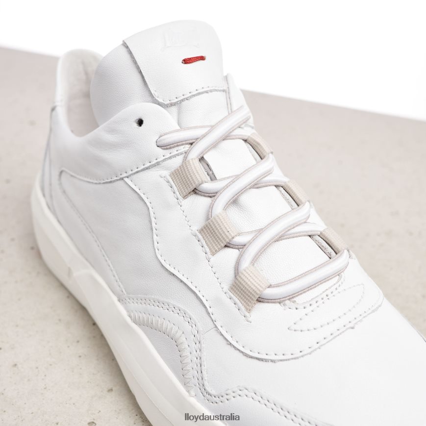LLOYD Women LOW TOP LEATHER SNEAKERS white Shoes H6PTLF829