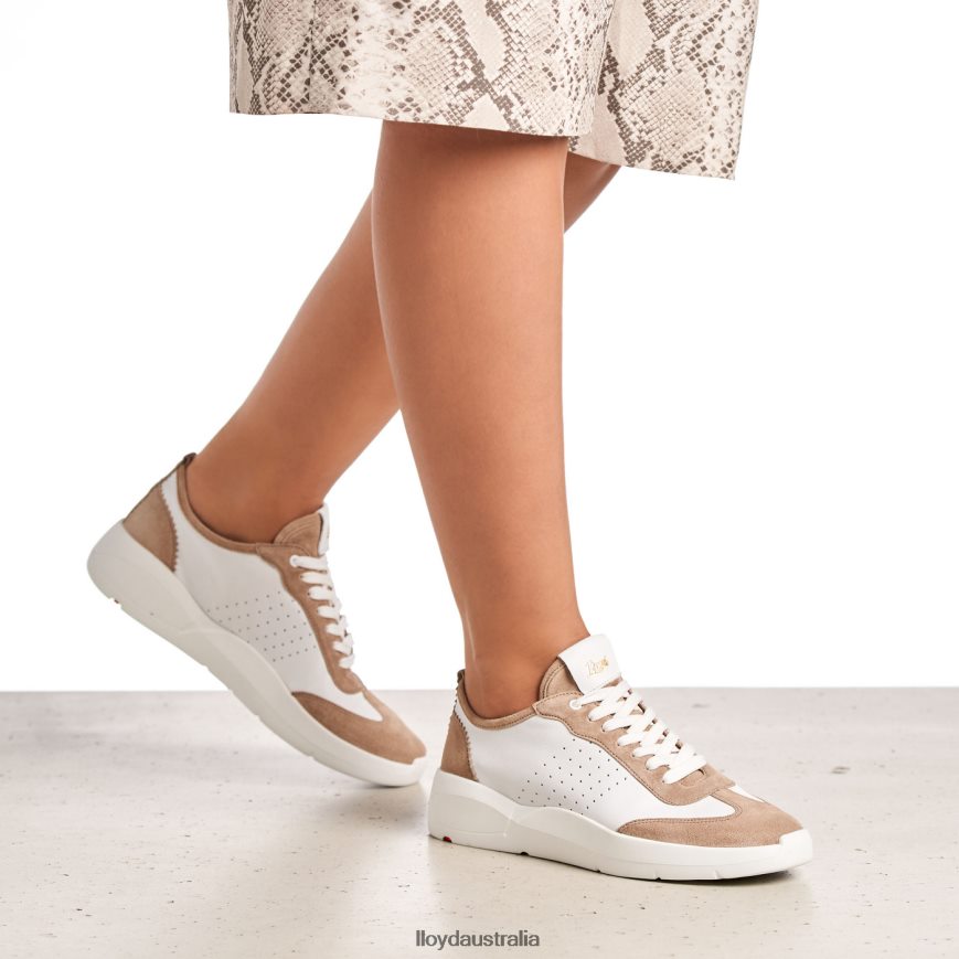 LLOYD Women QUALITY LOW TOP SNEAKERS beige Shoes H6PTLF1353