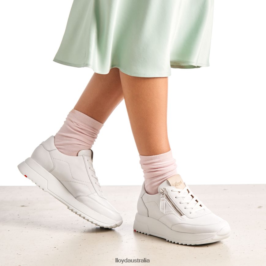LLOYD Women QUALITY LOW TOP SNEAKERS white Shoes H6PTLF784
