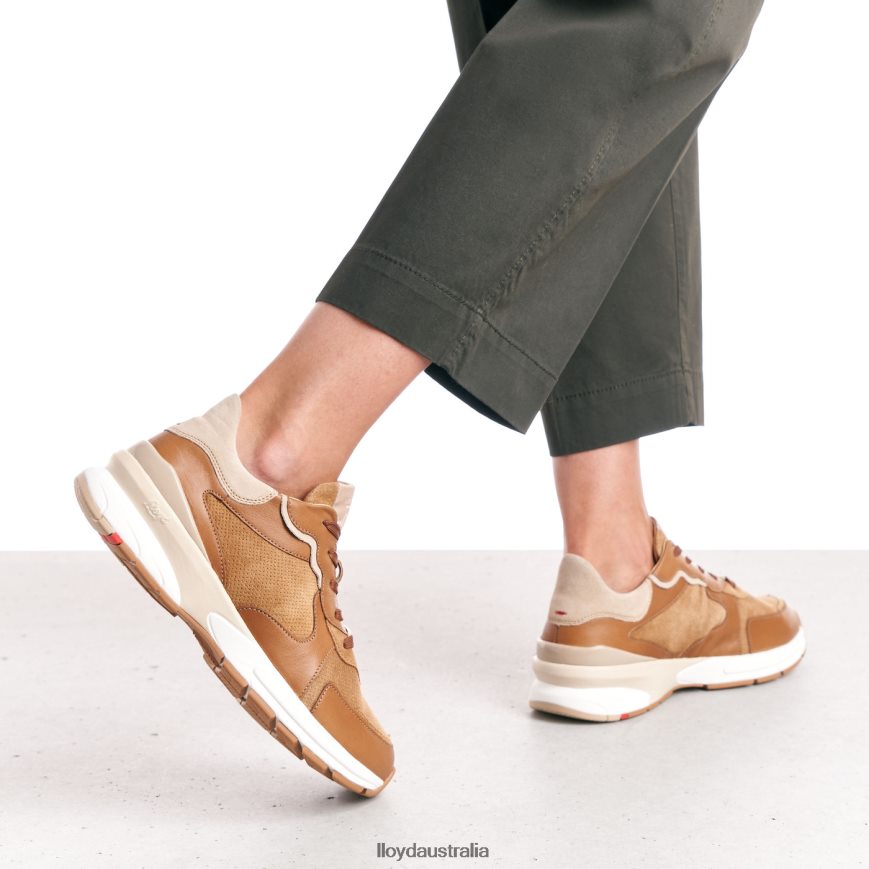 LLOYD Women SHEEP LEATHER SNEAKERS brown Shoes H6PTLF804