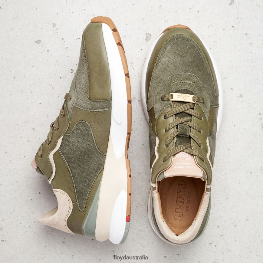 LLOYD Women SHEEP LEATHER SNEAKERS green Shoes H6PTLF817
