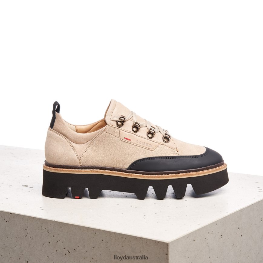 LLOYD Women SMOOTH LEATHER SNEAKERS beige Shoes H6PTLF1177