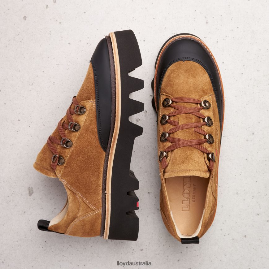 LLOYD Women SMOOTH LEATHER SNEAKERS brown Shoes H6PTLF1176