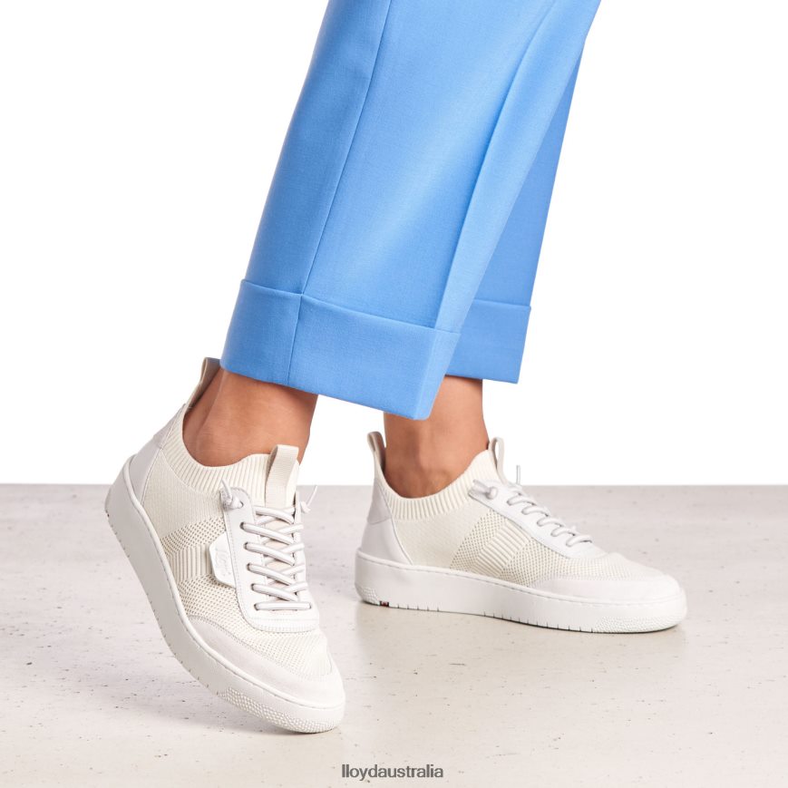 LLOYD Women SPOPTY SMOOTH LEATHER SNEAKERS white Shoes H6PTLF806