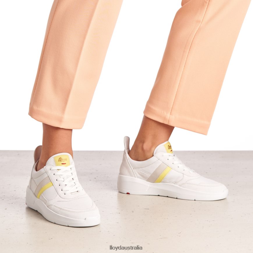 LLOYD Women SPOPTY SMOOTH LEATHER SNEAKERS white Shoes H6PTLF808