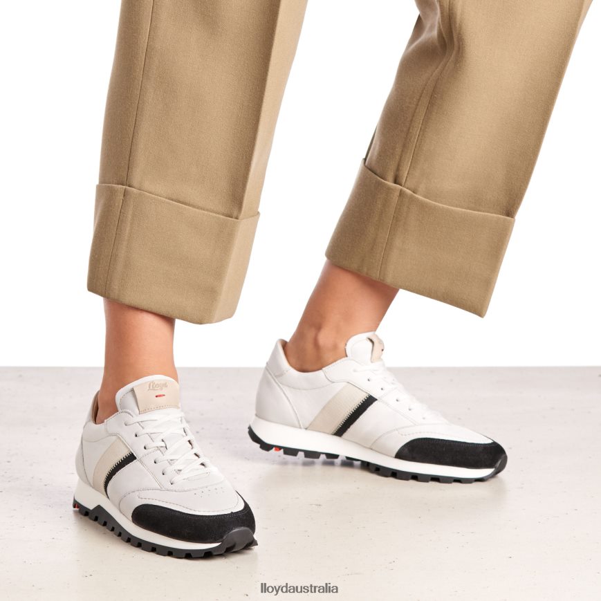 LLOYD Women SPOPTY SMOOTH LEATHER SNEAKERS white Shoes H6PTLF828