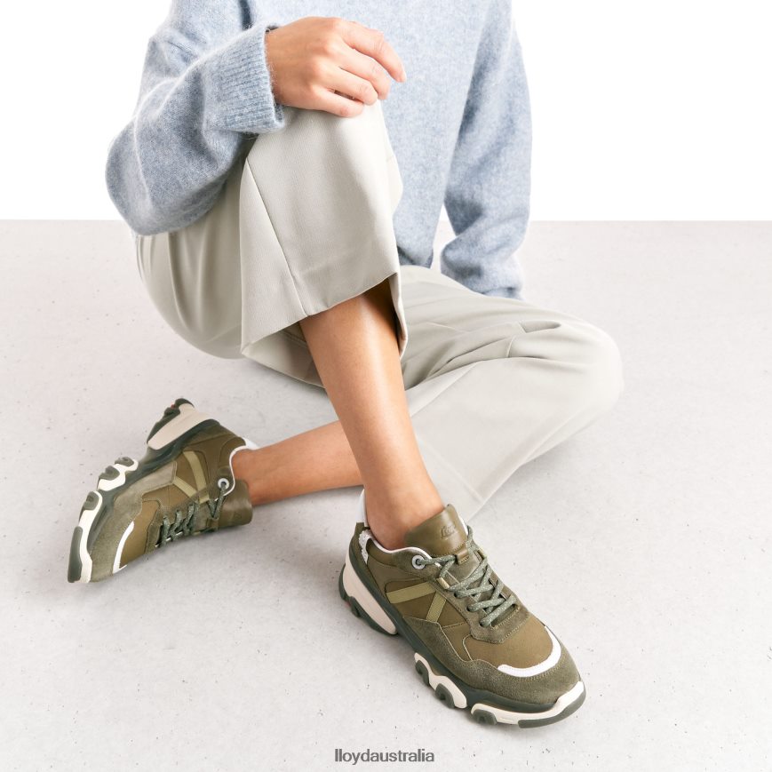 LLOYD Women SUEDE SNEAKERS green Shoes H6PTLF802
