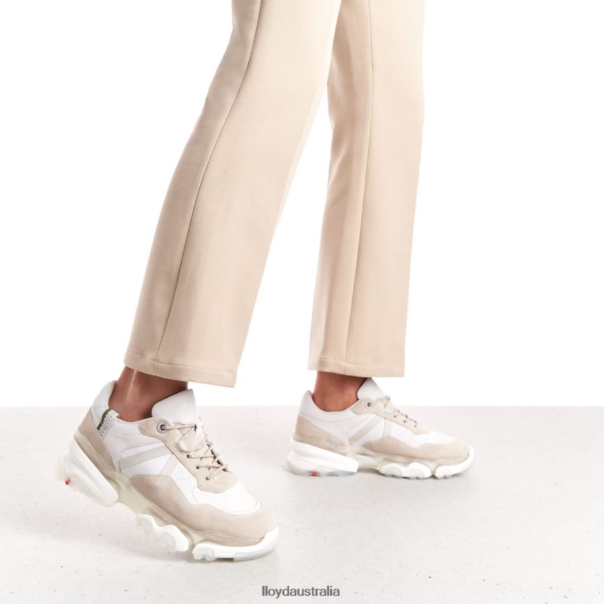 LLOYD Women SUEDE SNEAKERS white Shoes H6PTLF816